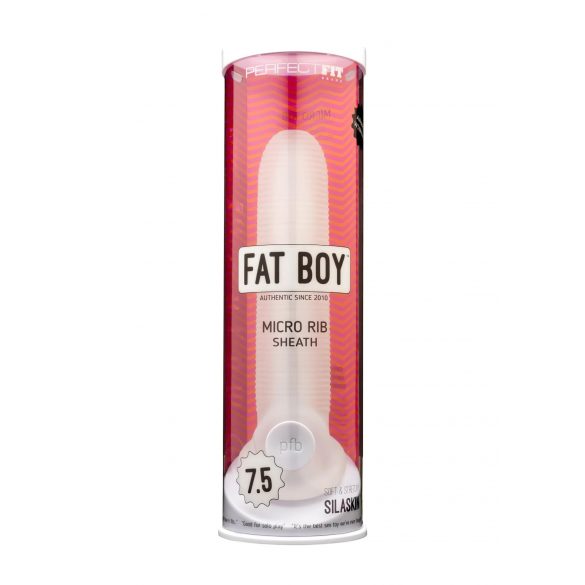 Fat Boy Micro Estriado - Funda 19cm - Blanco Lechoso