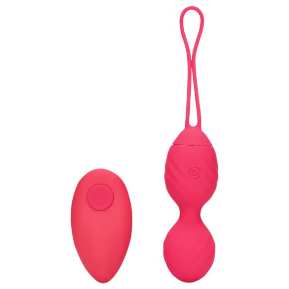 Loveline - Bolas kegel vibradoras texturizadas (rosa)