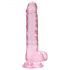 REALROCK - dildo realista traslúcido - rosa (17cm)