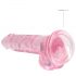 REALROCK - dildo realista traslúcido - rosa (17cm)