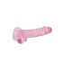 REALROCK - dildo realista traslúcido - rosa (17cm)