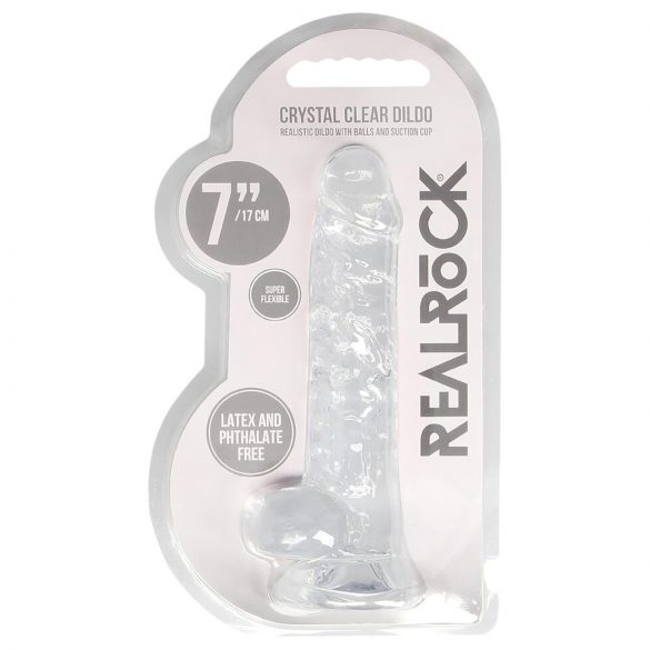 REALROCK - Consolador realista transparente (17 cm)