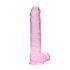 REALROCK - dildo realista transparente - rosa (22cm)