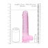 REALROCK - dildo realista transparente - rosa (22cm)