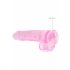 REALROCK - dildo realista transparente - rosa (22cm)