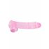 REALROCK - dildo realista transparente - rosa (22cm)