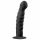 Dildo anal con ventosa estriado 14cm - negro