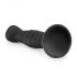 Dildo anal con ventosa estriado 14cm - negro