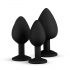 Set de plugs anales Easytoys Diamond (negro)