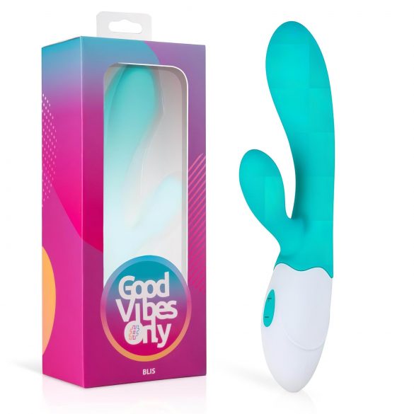 Blis Rabbit Buenas Vibras - Vibrador Recargable con Estimulador de Clítoris (Turquesa)