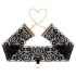 Rosy Gold: Collar y esposas (negro)