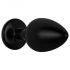 Plug anal con joya Easytoys L (negro)