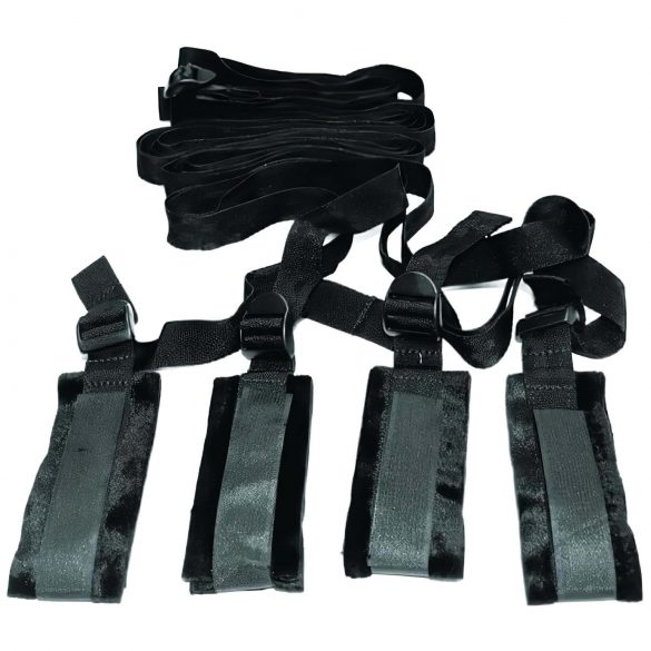 S&M - Set de bondage para cama (negro)