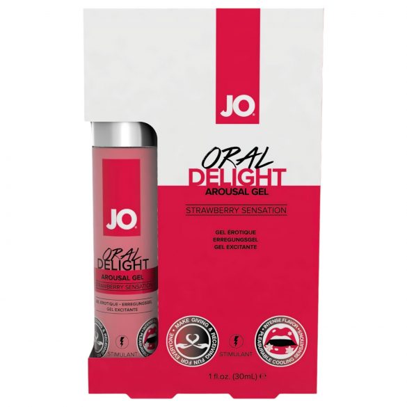 JO Oral Delight Fresa - Lubricante Comestible Refrescante (30ml)