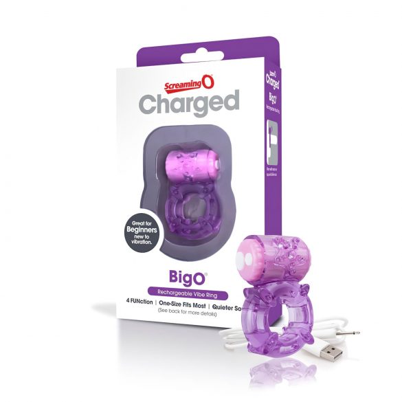 Screaming O BigO - Anillo vibrador recargable (lila)