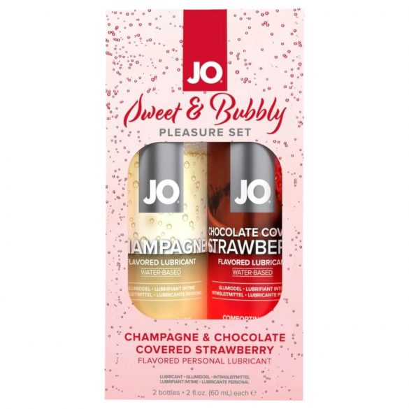 JO System Lubricantes Dulces: Champán, Chocolate, Fresa (2 uds)